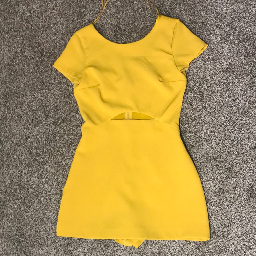 Mustard skort dress ZARA
